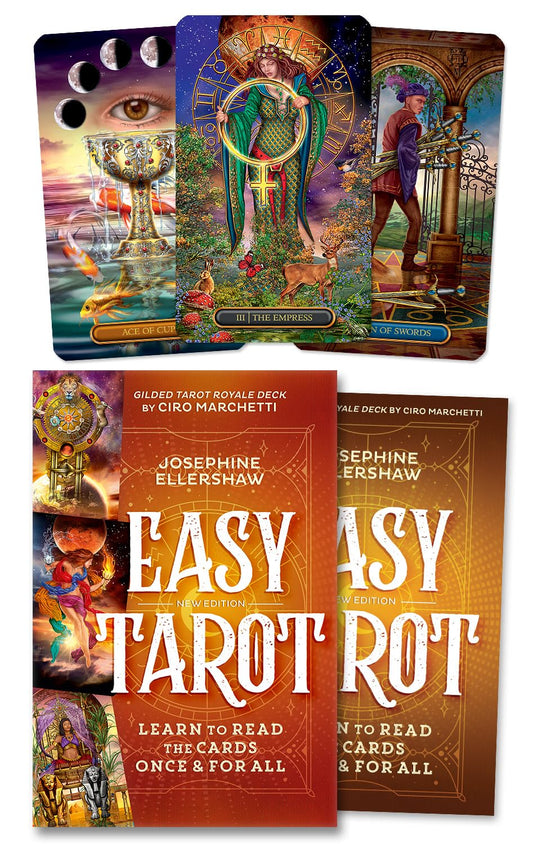 asy Tarot deck Gilded Tarot Royale beginner tarot kit with guidebook UK
