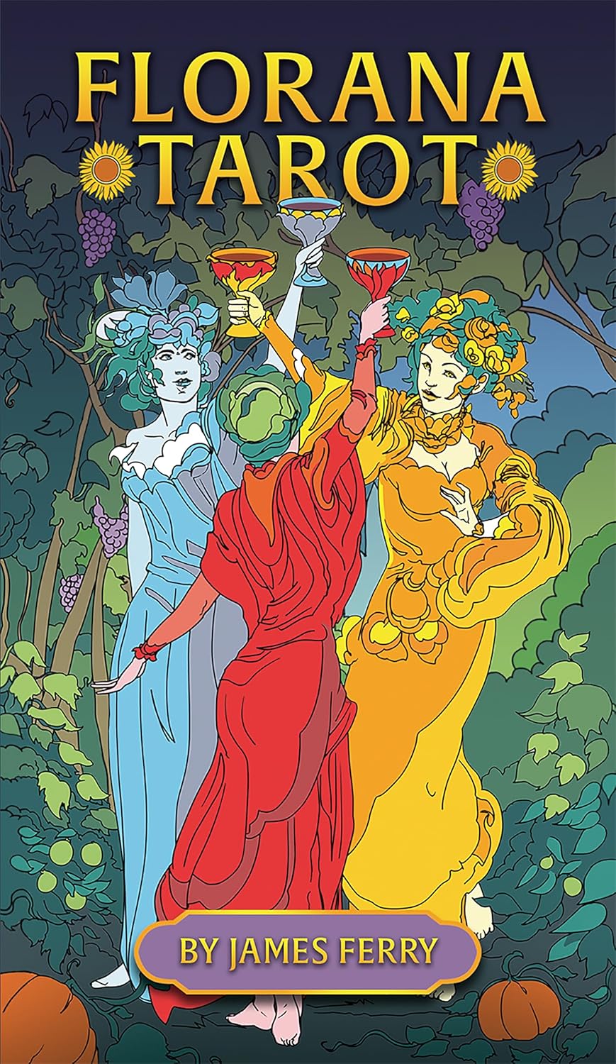 Florana Tarot deck by James Ferry featuring botanical artwork and floral tarot symbolism