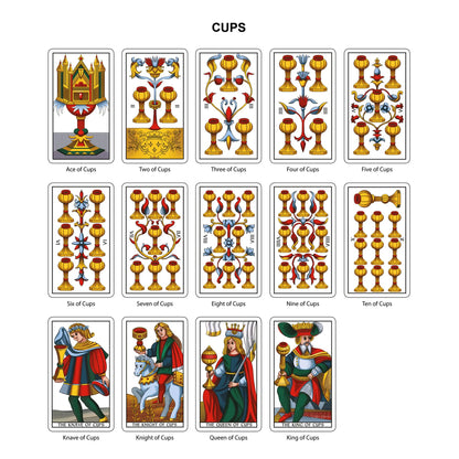 Tarot of Marseilles Historical Tarot Cards Deck Da Brigh - Oneness emporium
