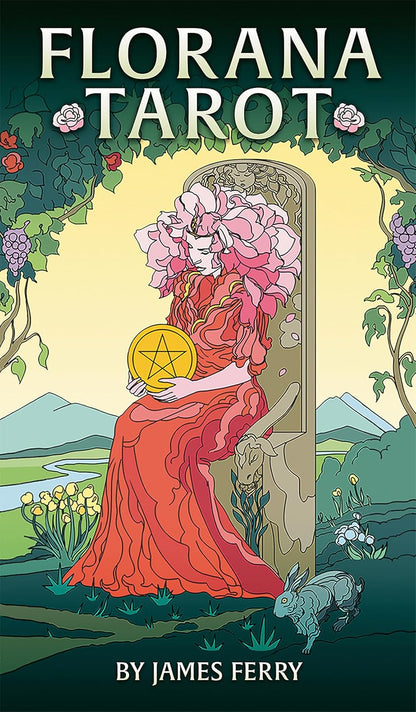 Florana Tarot deck by James Ferry featuring botanical artwork and floral tarot symbolism