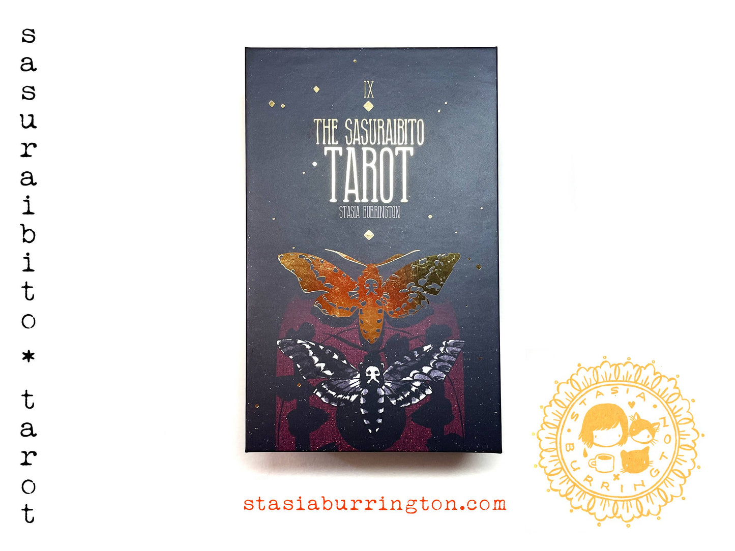 Sasuraibito Tarot by Stasia Burrington featuring whimsical hand-drawn artwork and diverse Rider-Waite-inspired tarot imagery