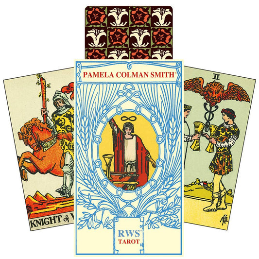 RWS Tarot Cards Lo Scarabeo edition featuring 78 classic Rider Waite Smith tarot cards with illustrated Minor Arcana and English guidebook.