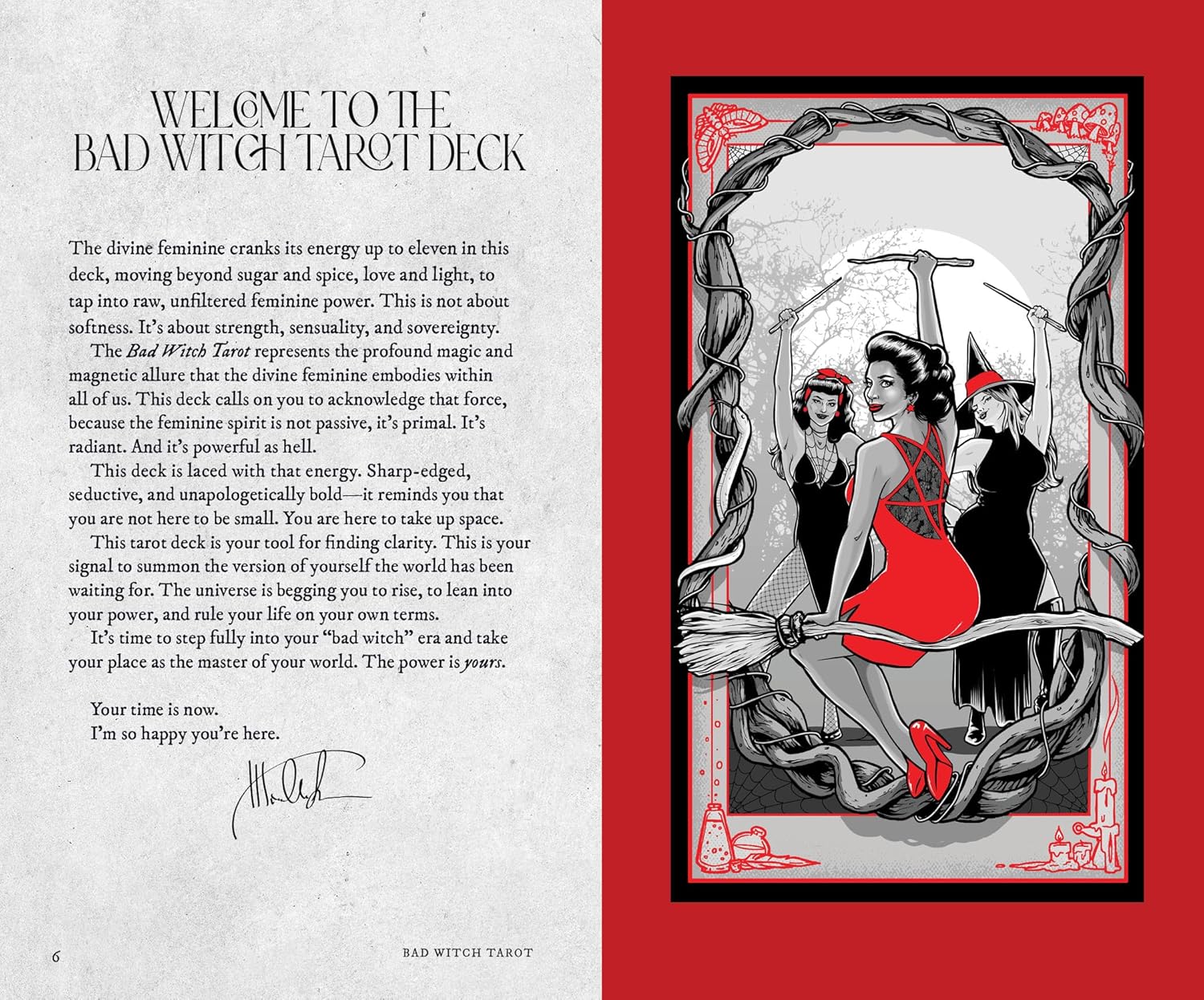Bad Witch Tarot by Michelle Lodge featuring inclusive modern artwork, diverse tarot archetypes, and a contemporary witchcraft-inspired aesthetic.