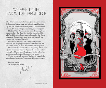 Bad Witch Tarot by Michelle Lodge featuring inclusive modern artwork, diverse tarot archetypes, and a contemporary witchcraft-inspired aesthetic.