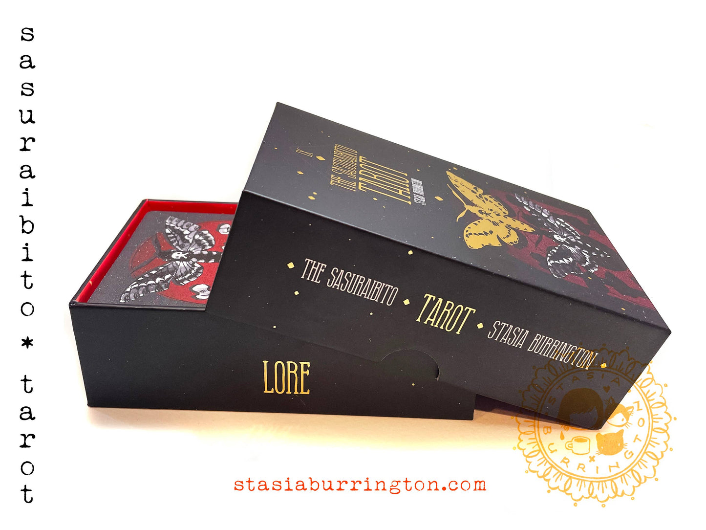 Sasuraibito Tarot by Stasia Burrington featuring whimsical hand-drawn artwork and diverse Rider-Waite-inspired tarot imagery