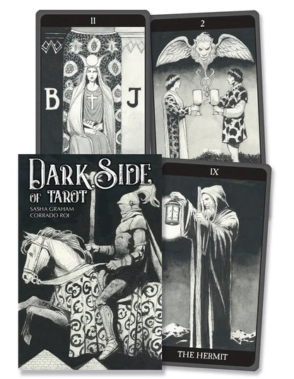 Dark Side of Tarot deck with gothic shadow work artwork and symbolic tarot imagery