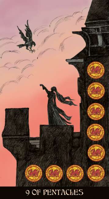Morgan Le Fay Tarot deck featuring Arthurian mythology, Avalon-inspired artwork, Celtic symbolism, and fantasy tarot imagery.