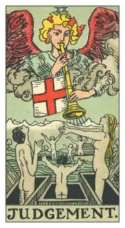 Judgement tarot card 1909 Rws Pamela colman smith 