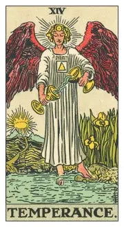Temperance 1909 tarot card RWS Pamela Colman smith 