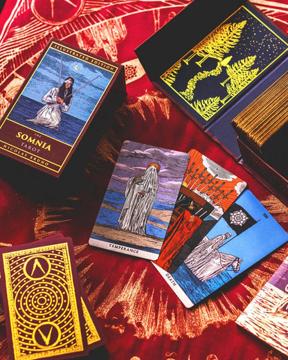 Somnia Tarot Illustrated Edition deck by Nicolas Bruno featuring surreal dream-inspired tarot artwork