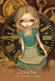 Alice the wonderland oracle card Clock time 