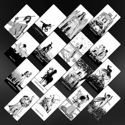 Tarot of the Holy Spectrum Color Me Edition black-and-white indie tarot deck by Chase Voorhees