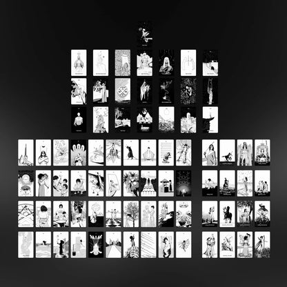 Tarot of the Holy Spectrum Color Me Edition black-and-white indie tarot deck by Chase Voorhees
