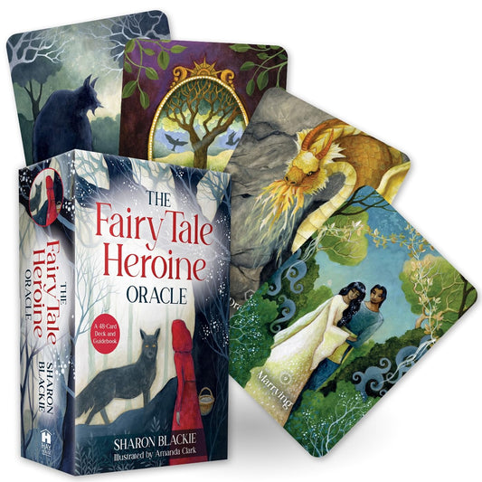 Fairy Tale Heroine Oracle card set with colorful illustrations on a white background