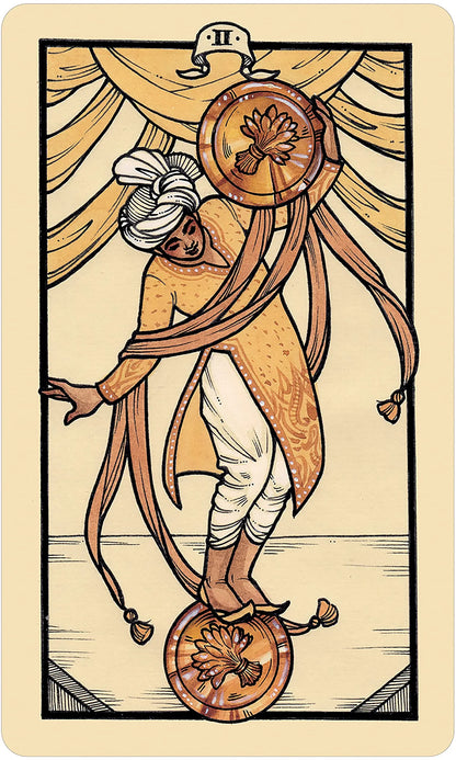 Fyodor Pavlov Tarot deck featuring inclusive hand-painted tarot artwork with gilded edges.