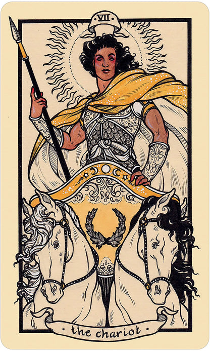 Fyodor Pavlov Tarot deck featuring inclusive hand-painted tarot artwork with gilded edges.