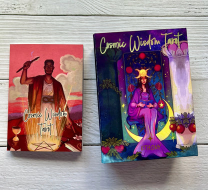 Cosmic Wisdom Tarot limited edition deck with gold edges and magnetic box.