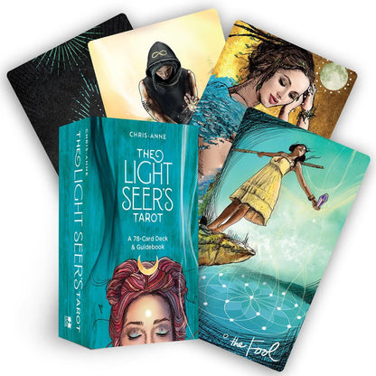 The Light Seer’s Tarot by Chris-Anne featuring vibrant contemporary tarot artwork, diverse characters and healing spiritual symbolism.