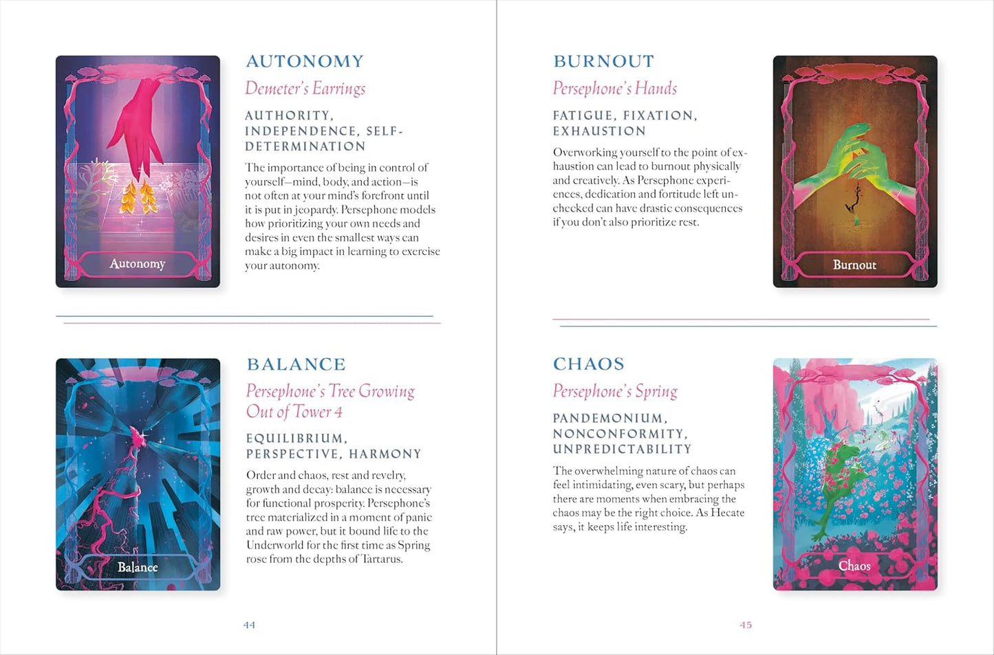 Lore Olympus Oracle deck featuring illustrated Greek mythology characters and guidebook.