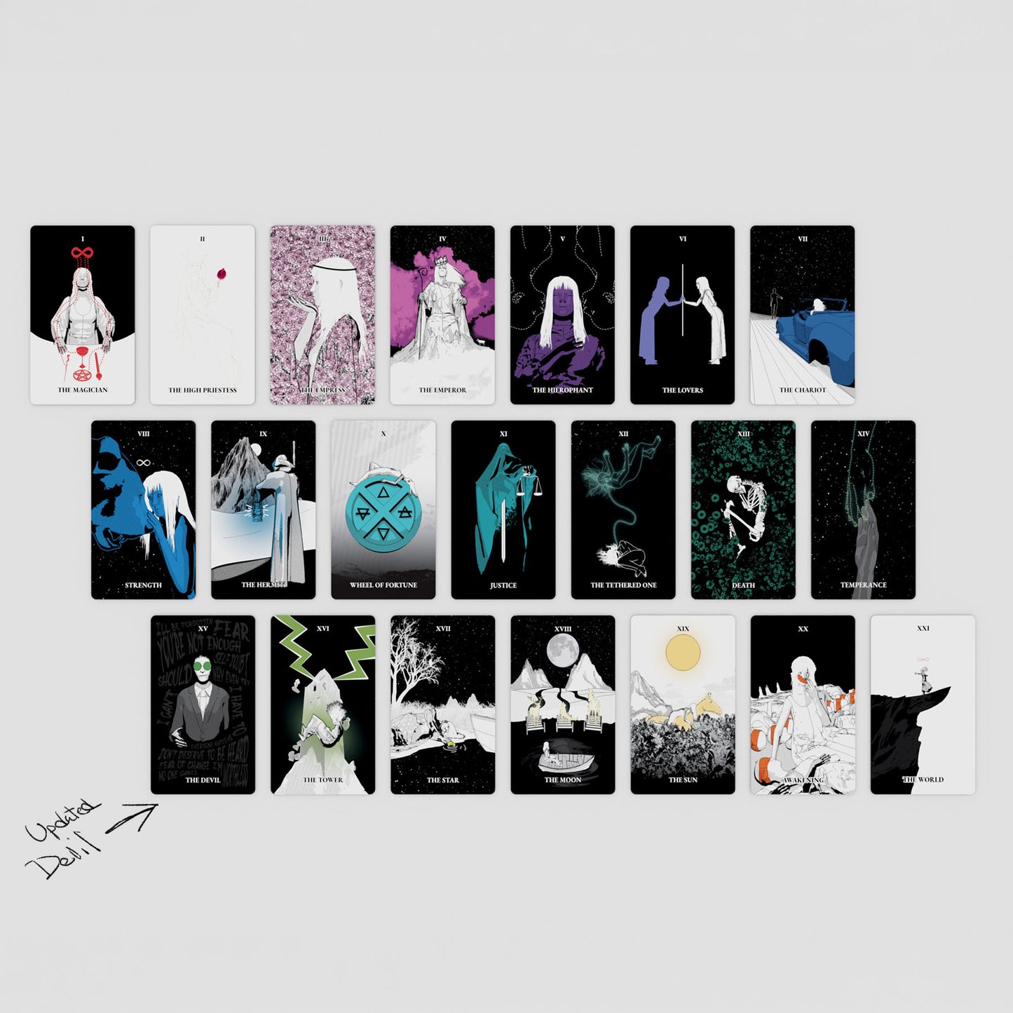 Tarot of the Holy Spectrum by Chase Voorhees featuring vibrant colour symbolism, fully illustrated tarot cards, and contemporary indie artwork.