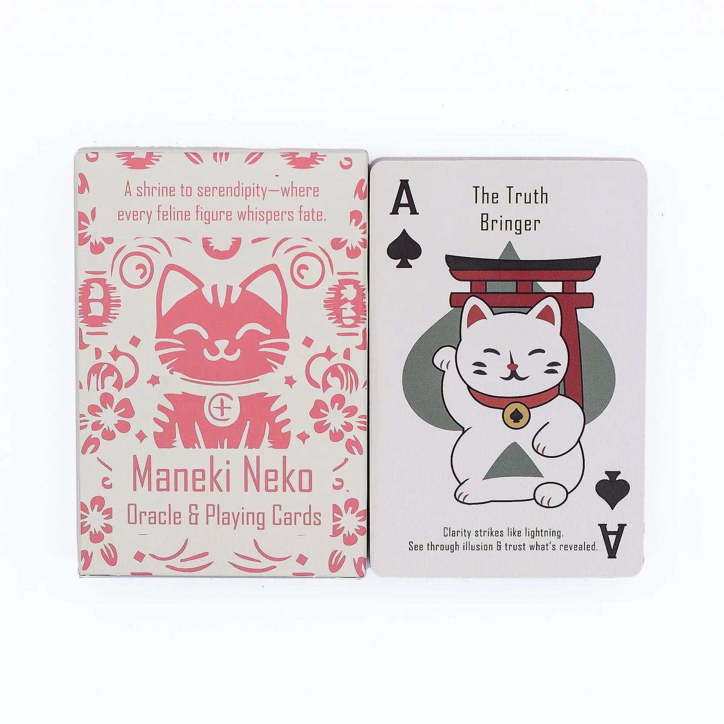 Maneki Neko Standard Playing Card Deck – Lucky Fortune Cat Cards Ancient Wisdom