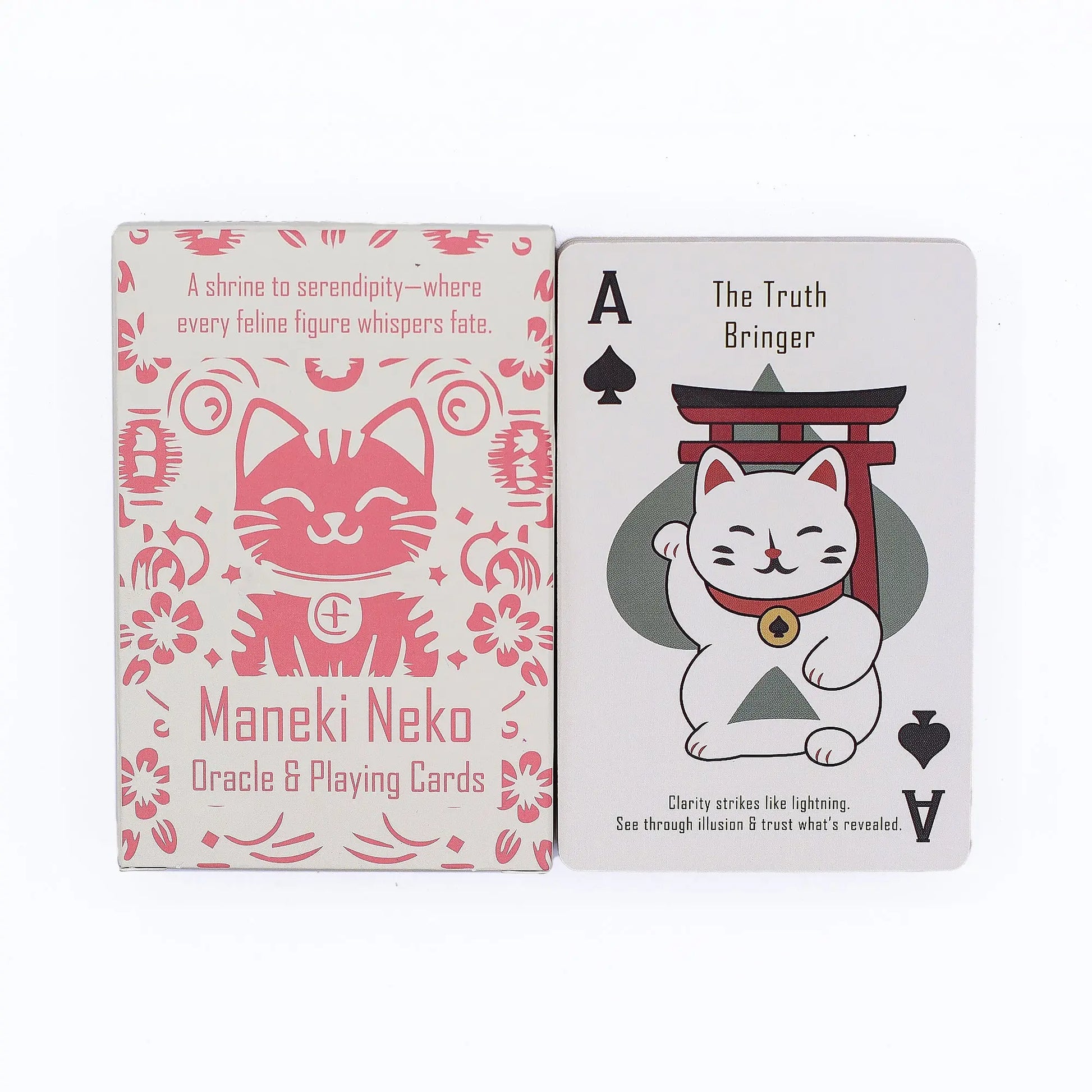 Maneki Neko Standard Playing Card Deck – Lucky Fortune Cat Cards Ancient Wisdom