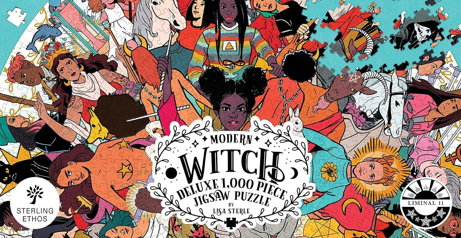 Modern Witch Tarot Jigsaw Puzzle – 1,000-Piece Circular Puzzle & Poster Sterling Ethos