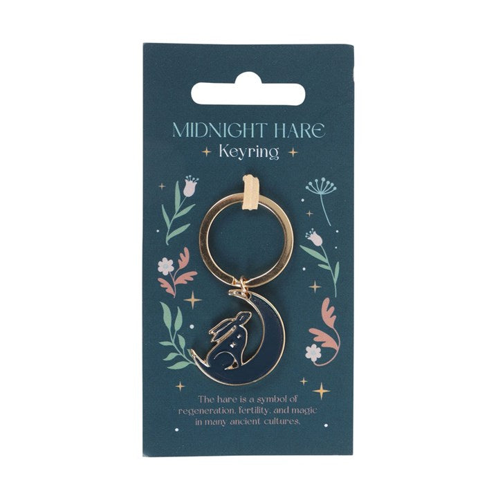 Carry a little moonlight magic with the Midnight Hare Keyring, a mystical moon-gazing hare gift featured in our inaugural Samhain Tarot & Tea box.