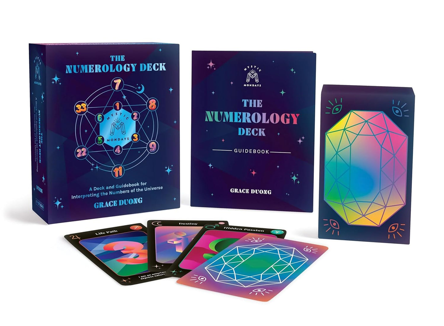 Mystic Mondays Numerology Deck with colourful number symbolism and modern oracle design