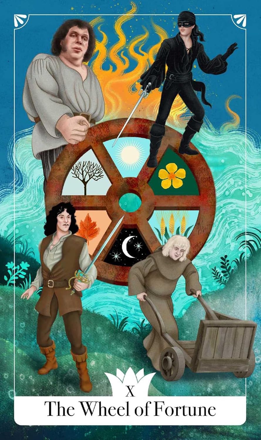Princess Bride tarot deck featuring illustrated characters from the classic fantasy film with guidebook.