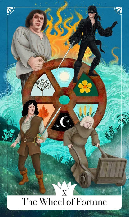 Princess Bride tarot deck featuring illustrated characters from the classic fantasy film with guidebook.