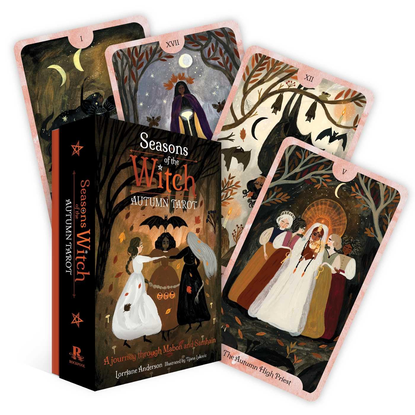 Seasons of the Witch Autumn Tarot deck with autumn leaves and mystical artwork UK
