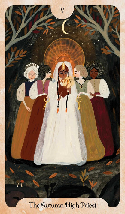 Seasons of the Witch Autumn Tarot deck with autumn leaves and mystical artwork UK