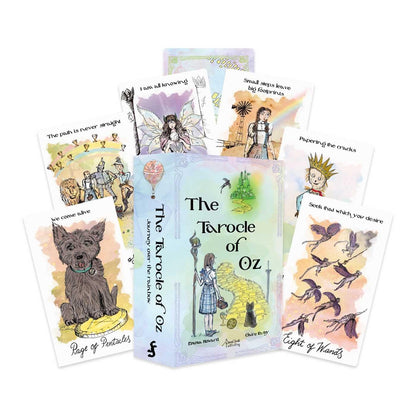 Tarocle of Oz tarot and oracle deck featuring illustrated characters from the Land of Oz with guidebook.