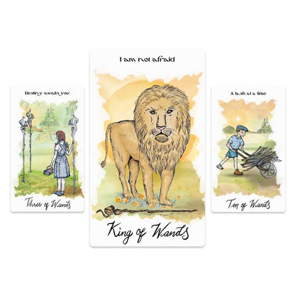 Tarocle of Oz tarot and oracle deck featuring illustrated characters from the Land of Oz with guidebook.