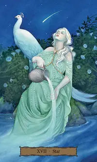 Tarot of the Witch’s Garden deck featuring cottagecore style tarot cards with floral and nature imagery.