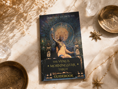 Venus Morningstar Tarot Dark Edition 2nd Edition featuring classical fine art imagery, mythological symbolism, dark borders, and premium gilded presentation.