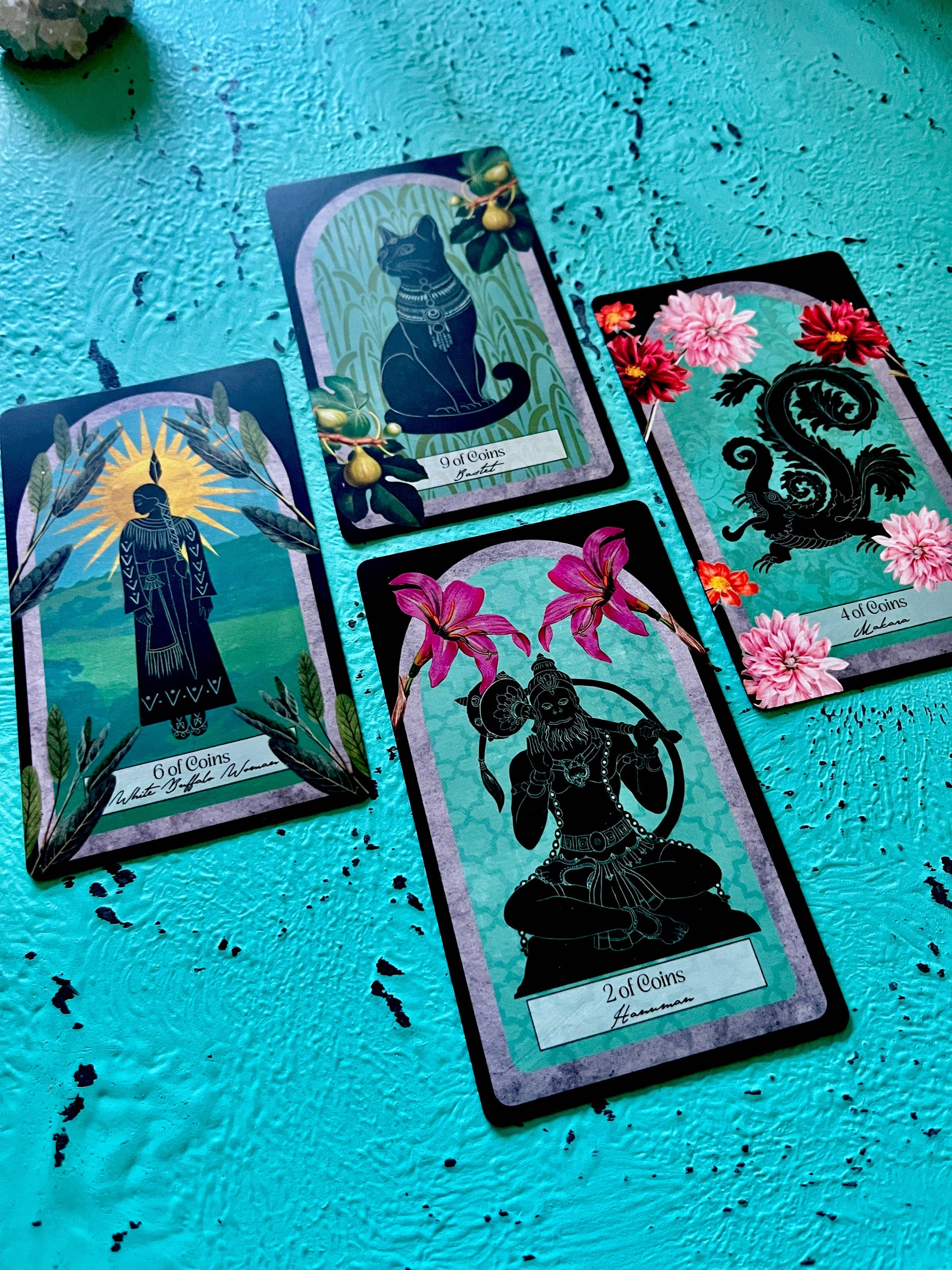 Myth Weaver Tarot deluxe set with cards, hardcover Codex book and magnetic box.