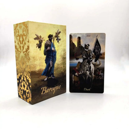 Two decorative boxes with artistic designs on a white background Baroque tarot La Muci