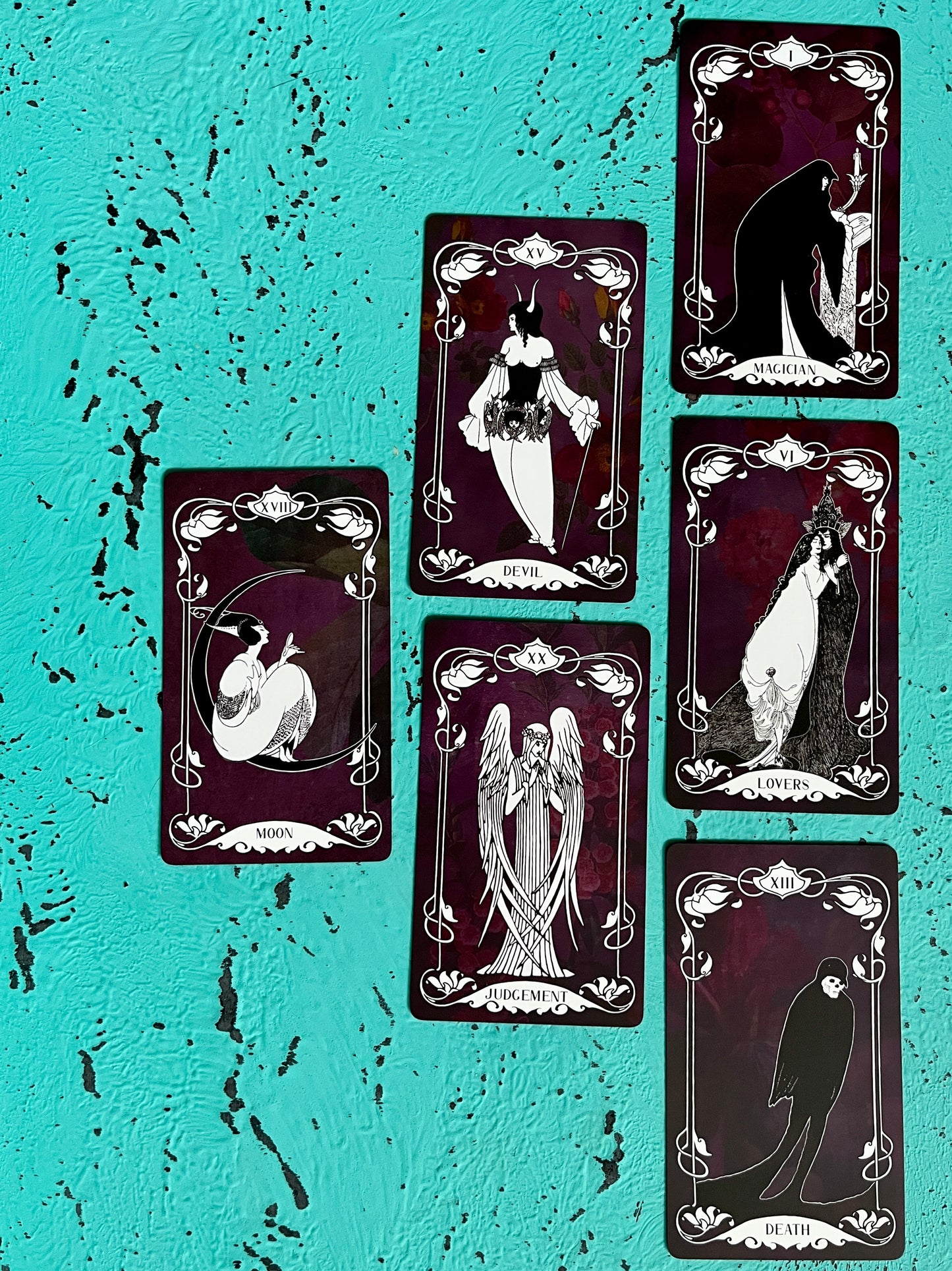 Decadent Tarot Dark Botanical Edition featuring gothic botanical tarot artwork and luxury indie design