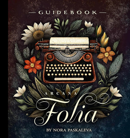 Cover of guidebook for Arcana folia oracle deck by Nora Paskaleva US Games 