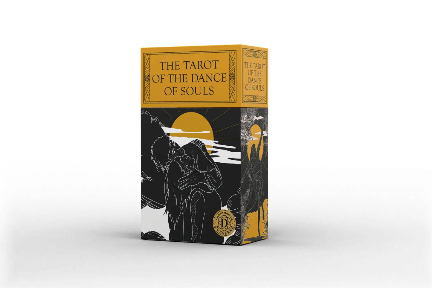 Tarot card box titled 'The Tarot of the Dance of Souls' on a white background