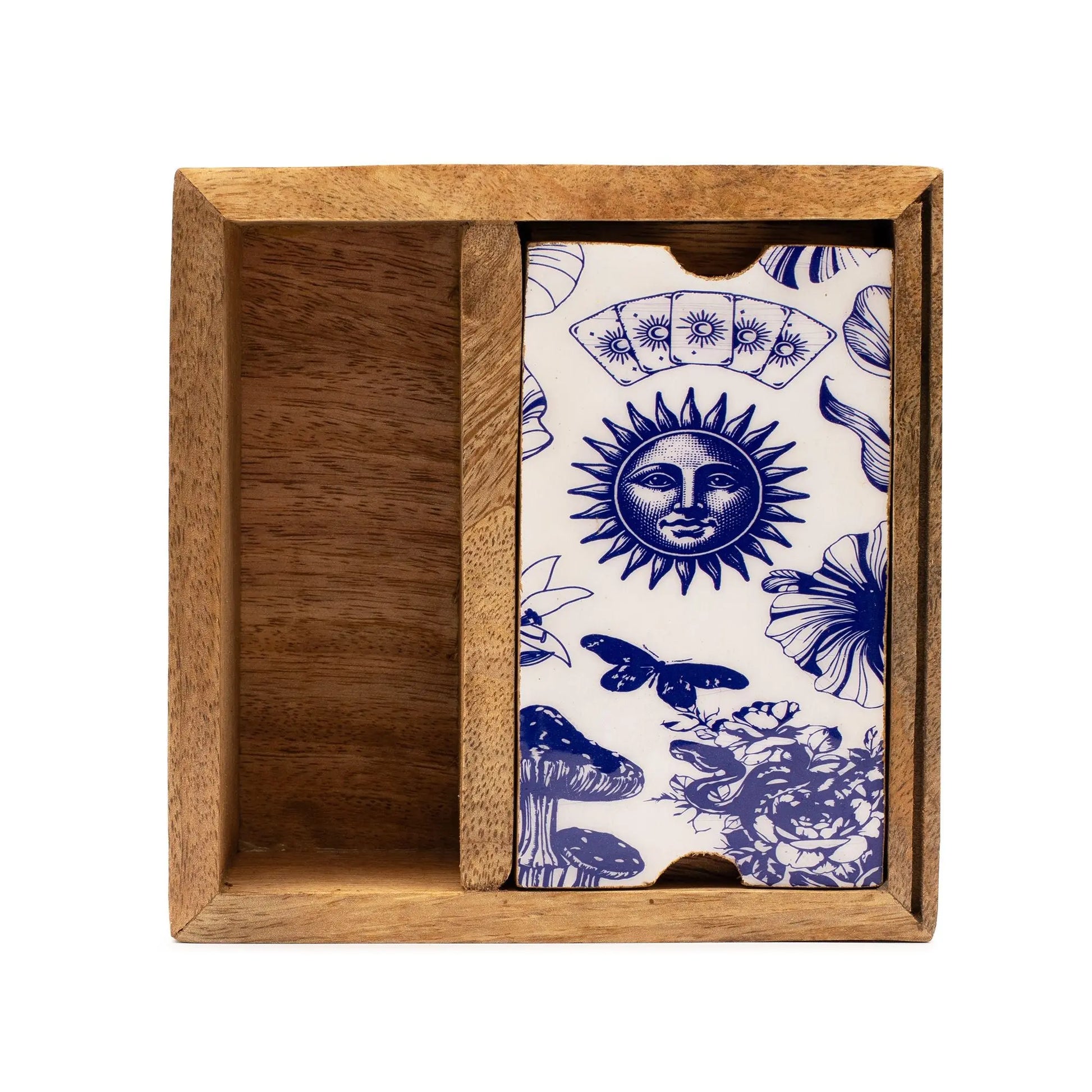 Two Section Tarot Box with Card Holder AW Dropship UK