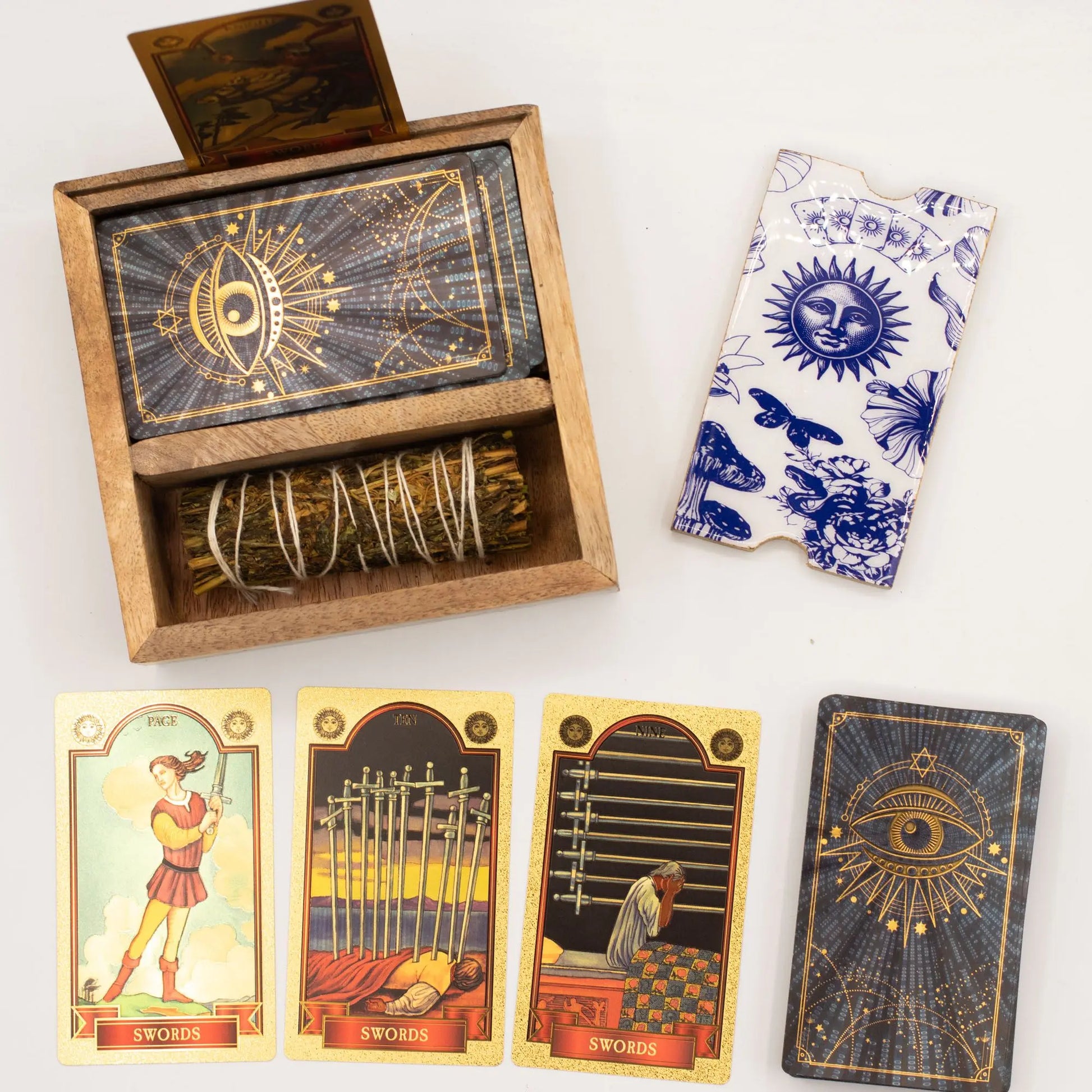Two Section Tarot Box with Card Holder AW Dropship UK