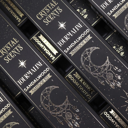 Tourmaline Crystal Scents Smudge Incense - Sandalwood AW Dropship UK