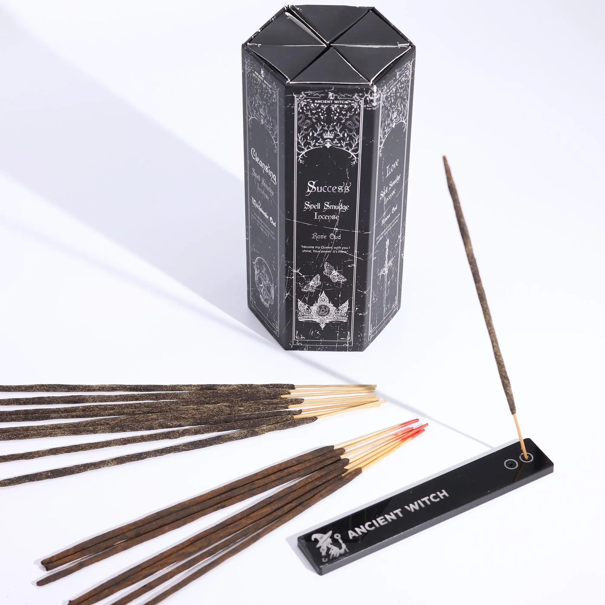Pyramid Shape Display Incense - Set of 5 Ancient Witch Scents & Spells AW Dropship UK