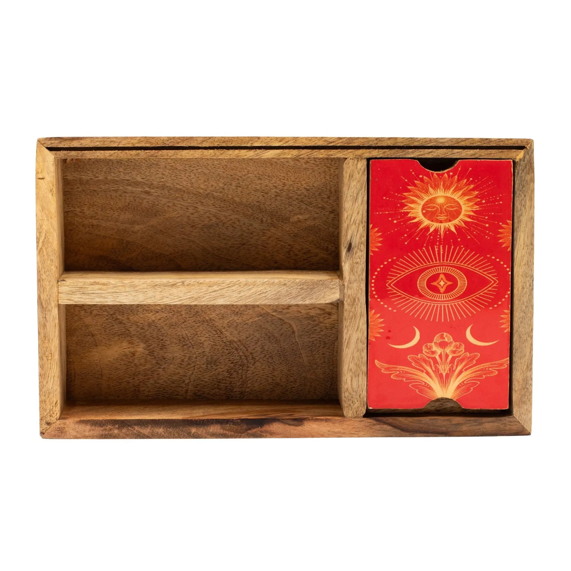 Three Section Tarot Box with Card Holder AW Dropship UK