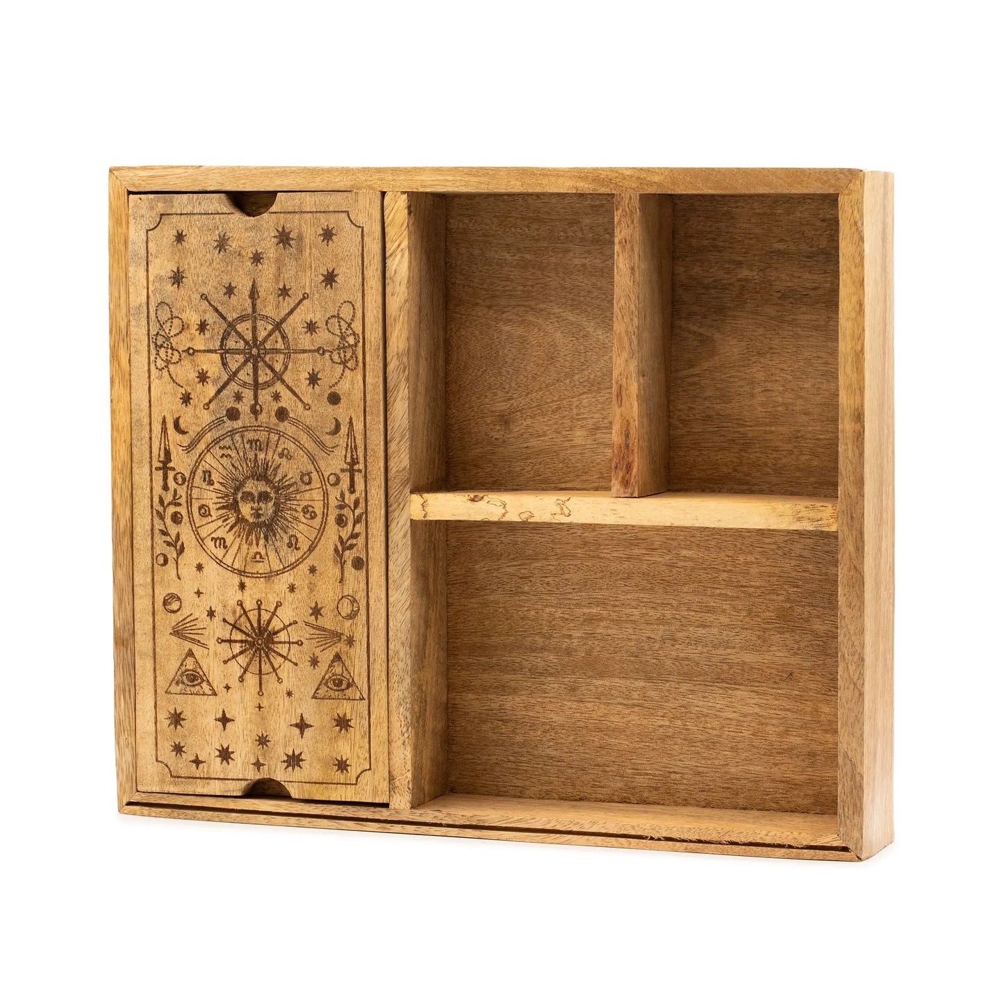 Four Section Tarot Box with Card Holder AW Dropship UK