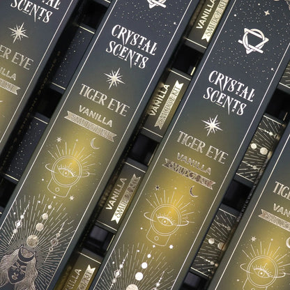 Tiger Eye Crystal Scents Smudge Incense - Vanilla AW Dropship UK