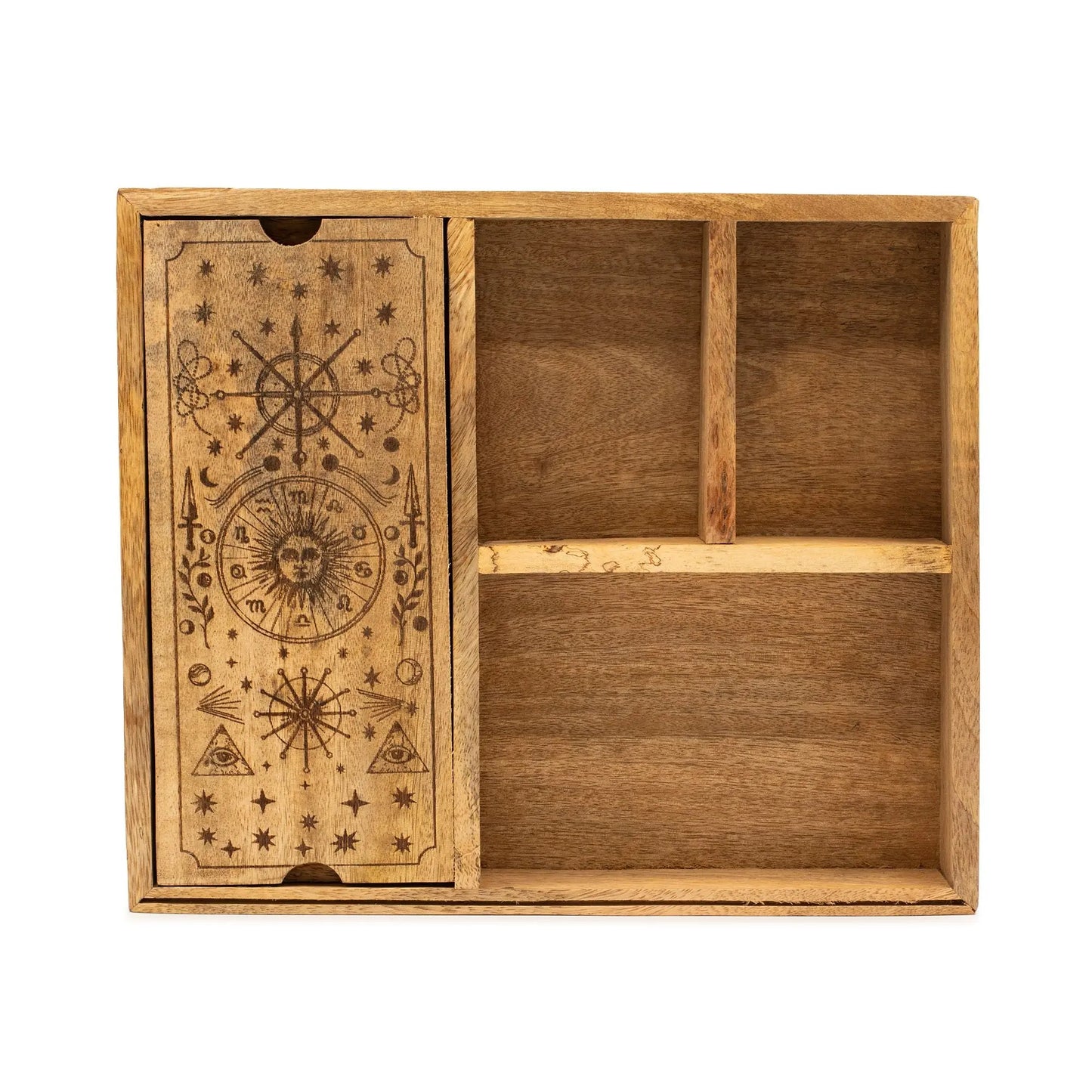 Four Section Tarot Box with Card Holder AW Dropship UK